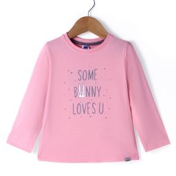Teddy Sinker Knit Full Sleeves T-Shirt Text Print - Pink-image-68