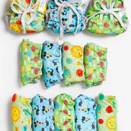 SuperBottoms First Love Premium DryFeel Langot for 0-9M Babies | 100% Cotton Padding | Day Dreamer | Pack of 12 | 5-10kg-28