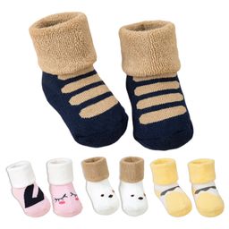 Bembika Cotton Pack Of 3 Colour Blocked Designed Socks - Multi Colour-image-12