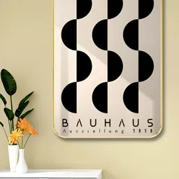 Aura Off White & Black Bauhaus Wooden Wall Art-image-22