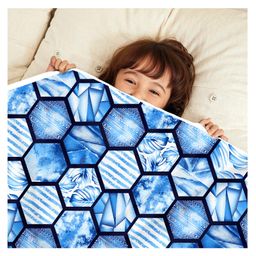 Divine Casa Micro Polyester Dohar Blanket For Toddler Upto 4 Years - Grey & Blue image 2