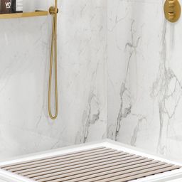 OBSESSIONS Cream-Colored Striped 110 GSM Anti-Skid Bath Rugs-image-20