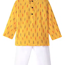 JAV CREATIONS Boys Woven Design Pure Cotton Kurta With Pyjamas-12