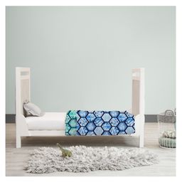 Divine Casa Micro Polyester Dohar Blanket For Toddler Upto 4 Years - Grey & Blue image 3