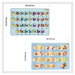 TodFod Wooden Gujarati Alphabets & 3 in 1 English Number Puzzle 54 Pieces - Multicolour image 3