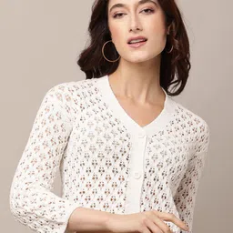 NoBarr Women Ribbed Cardigan-image-100