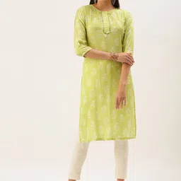 KALINI Women Keyhole Neck Flared Sleeves Sequinned Handloom Pathani Kurta-28