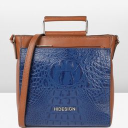 Hidesign Animal Textured Leather Viola Structured Handheld Bag-48