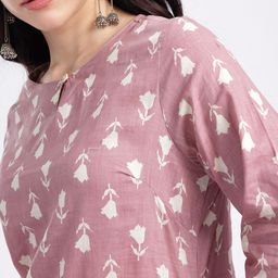 Anouk Rustic Floral Printed Straight Kurta With Trousers & Dupatta image 4