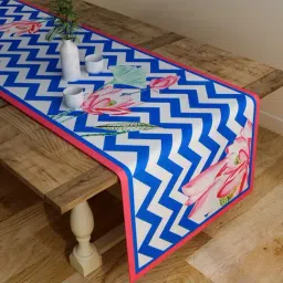 SEJ by Nisha Gupta Blue & White Table Runner - Set of 1-image-68