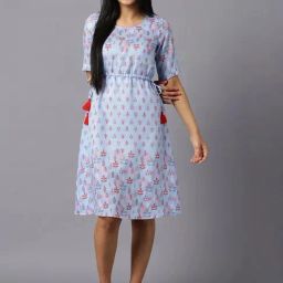 W Red Printed Dress-picture-10
