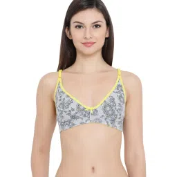 Clovia Grey Non-Wired Padded Full Coverage Bra image 1