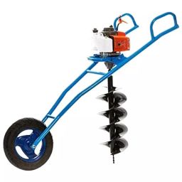 Kisan Agri India 63CC Trolley Type Earth Auger with Single Wheel and 304.8 mm (12 Inch) Drill-image-24