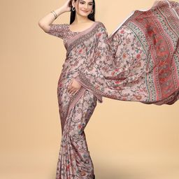 K 5 Fashion Floral Pure Crepe Saree-picture-14