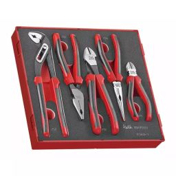 Teng Tools 5-Piece Plier Set, Angled, Bent, Flat, Straight Tip, TED441-T-image-101