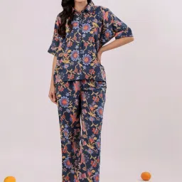SAY Blue Printed Pyjamas Set image 1