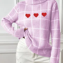 StyleCast Women Checked Pullover with Applique Detail-picture-12