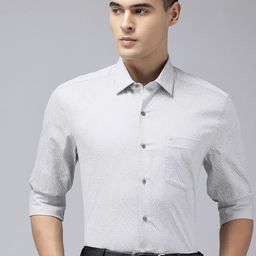 Arrow Manhattan Slim Fit Geometric Printed Pure Cotton Formal Shirt-picture-31