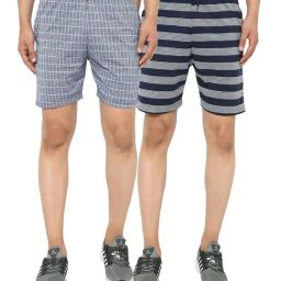 Vimal Jonney Multicolor Cotton Shorts - Pack of 2-image-72