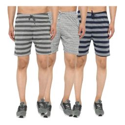Vimal Jonney Multicolor Cotton Shorts - Pack of 3-image-85