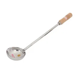 HAZEL Silver & Brown Stainless Steel Spatula with Wooden Handle -Set of 1-image-94