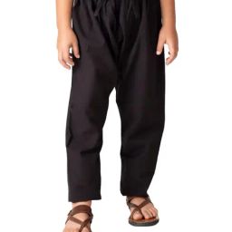 Fabindia Kids Black Solid Pyjamas-image-58