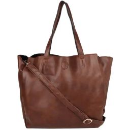 Yelloe Brown Solid Large Shoulder Handbag-image-51
