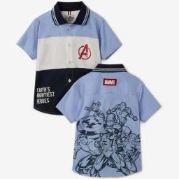 The Souled Store Boys Multicolor Cotton Character Based Marvel Avengers Shirts-image-91