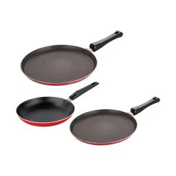 Nirlon Red Aluminium Non-Stick Heavy Gauge Cookware Set of 3-image-30