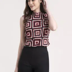 Fablestreet Maroon Printed Top-33