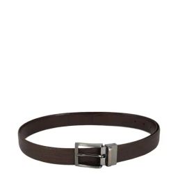 Simon Carter Brown Leather Reversible Belt for Men-image-66