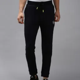 Showoff Navy Blue Regular Fit Trackpants-image-61