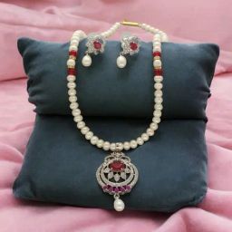 Sri Jagdamba Pearls Falak Pearl Necklace Set-image-84