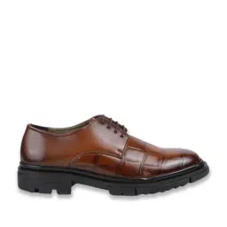 Mochi Men's Tan Derby Shoes-picture-41