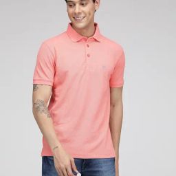 Sporto Shell Pink Regular Fit Polo T-Shirt-image-14