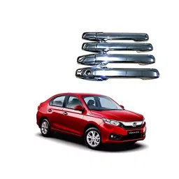 Auto Pearl Car Chrome Door Handle Latch Cover for Amaze 2018 (Set of 4)-48