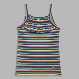 Blue Giraffe Girls Multicolor Cotton Striped Top-image-98
