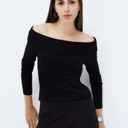 Code by Lifestyle Black Striped Top-image-3