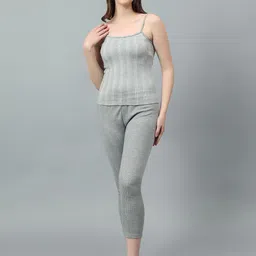 JJAAGG T Self Design Shoulder Straps Camisole With Capris image 5