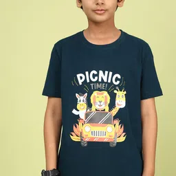 YK Boys Graphic Printed Round Neck Cotton T-shirt-31