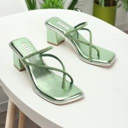 Elle Women's Green Toe Ring Sandals-image-35