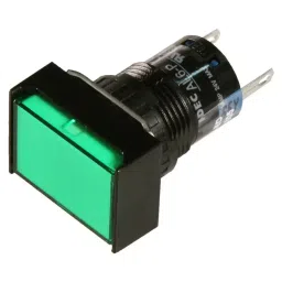 IDEC PANEL MOUNT INDICATOR, LED, 16MM, GREEN, 24V, AL6H-P4-G.-42