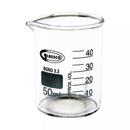 Glassco ‎GC-229.202.P50 Scientific Glass Beaker Low Form with Pouring Spout 50 ml (Pack of 5 Pcs)-image-58