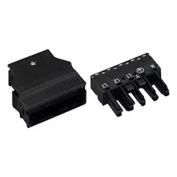 Wago SOCKET & HOUSING, WINSTA MIDI,5P,BLK, 770-105-46