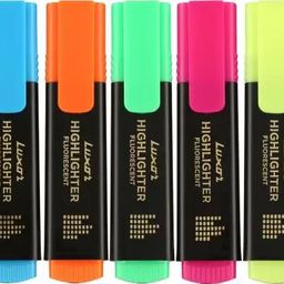 Luxor Fluorescent Color Highlighter Pen Set (Pack of 5)-16