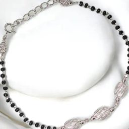 Taraash 925 Sterling Silver Multi Beaded Mangalsutra Bracelet for Women-image-31