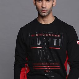 Ducati Men Black Brand Logo Printed Sweatshirt-image-71