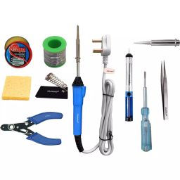Fadman Basic Complete 10 In 1 Soldering Iron Kit Copper, Iron & Nickle Corded 25 W with Solder Wire, Tester-9