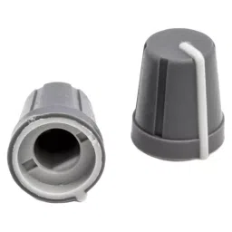 RS PRO 13 mm Grey Potentiometer Knob for 6.4 mm Shaft D Shaped, 4676718-image-3
