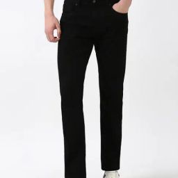 Peter England Black Cotton Regular Fit Jeans-picture-17